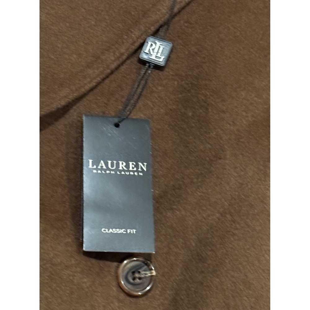 Polo Lauren Ralph Lauren Men's Double Breasted Wool Overcoat Jacket 46L New $300 - Picture 3 of 5